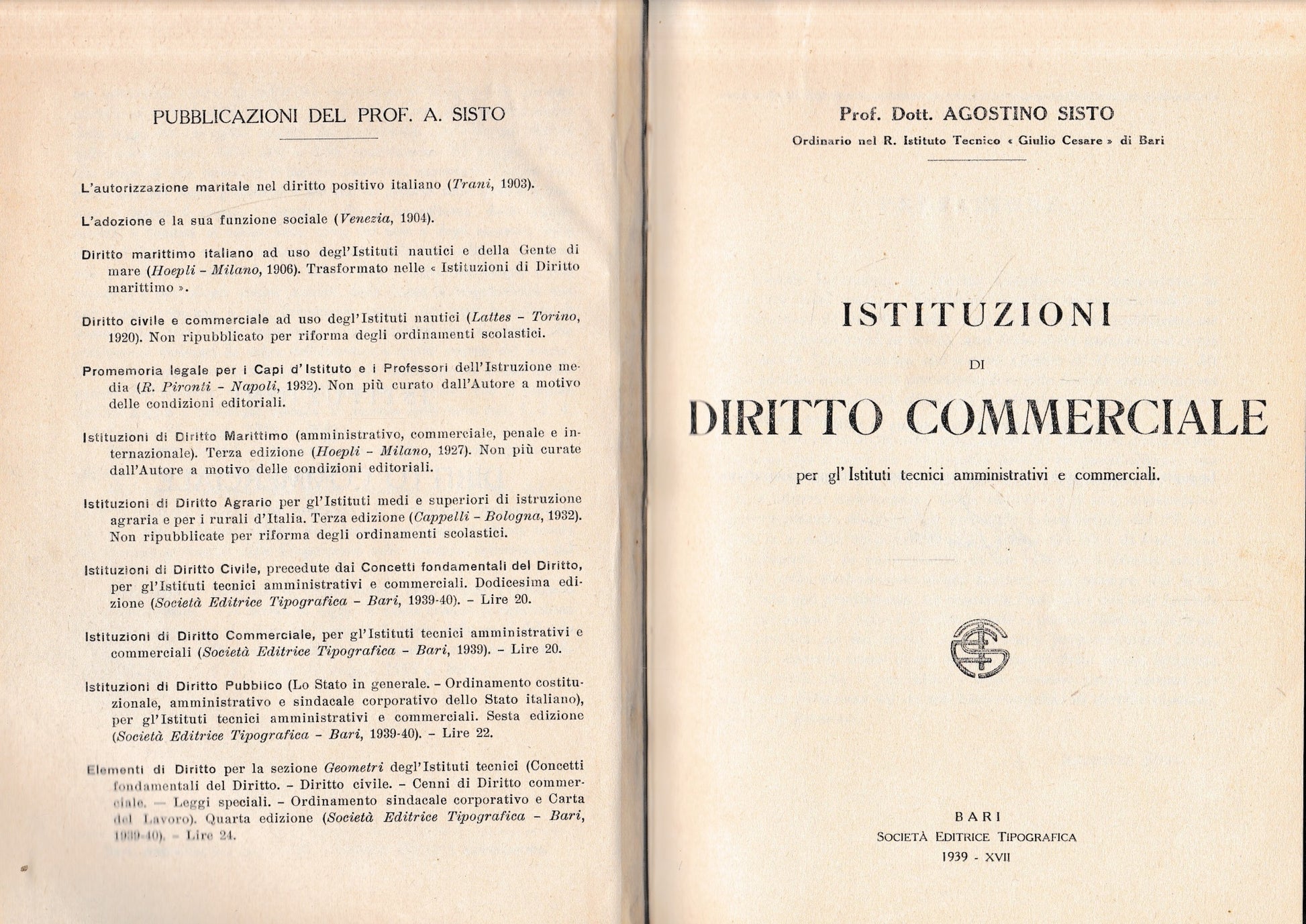 Istituzioni di Diritto Commerciale - copertina