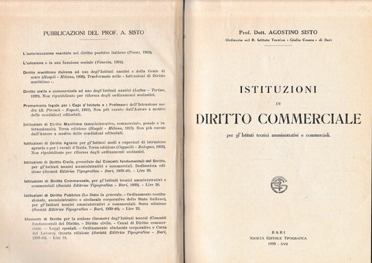 Istituzioni di Diritto Commerciale - copertina