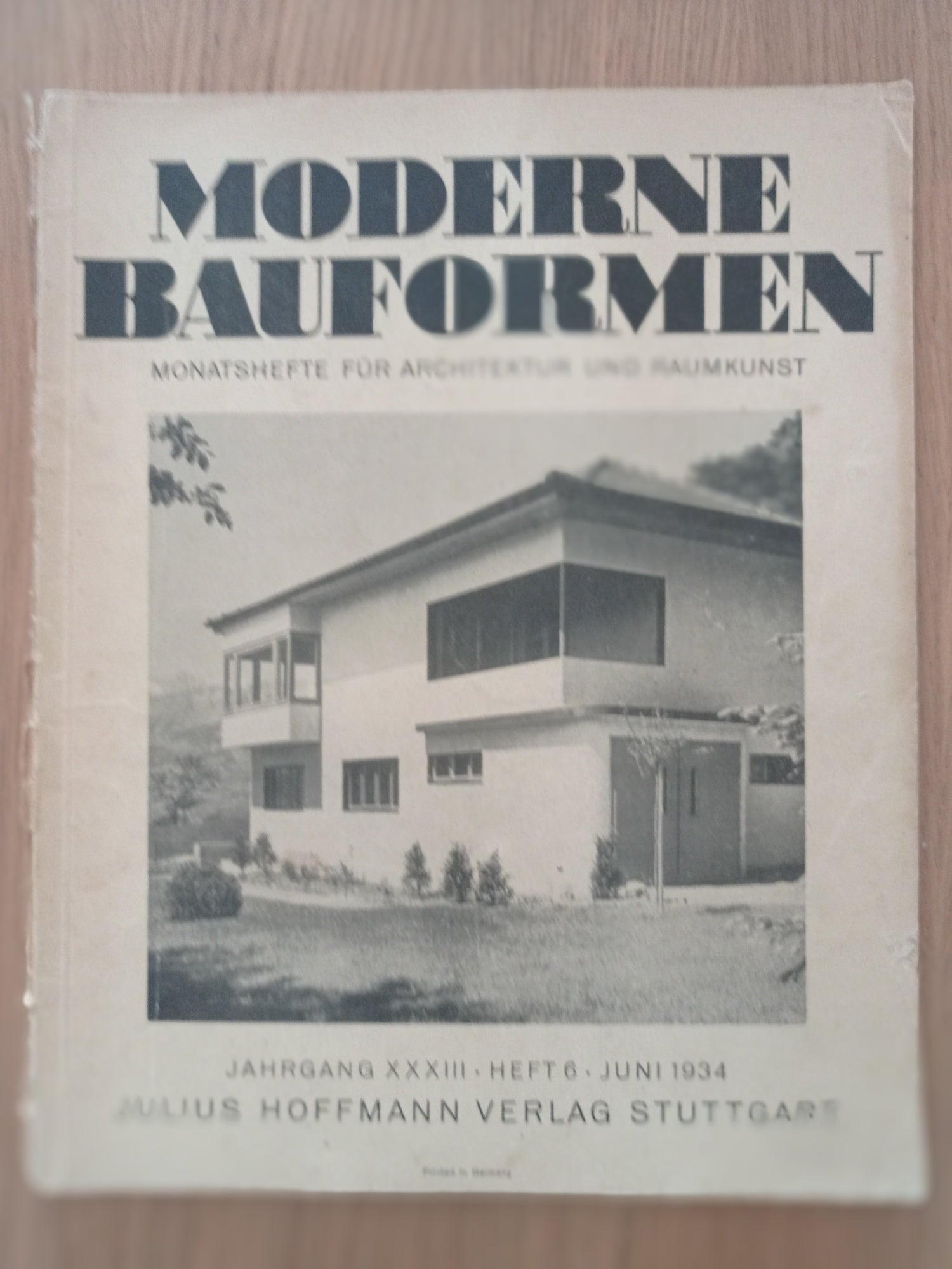 MODERNE BAUFORMEN MONATSHEFTE FUR ARCHITEKTUR UND RAUMKUNST - copertina