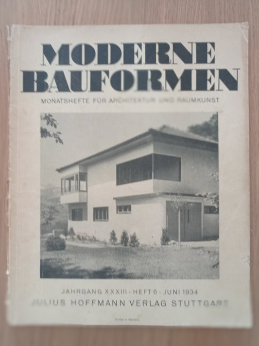 MODERNE BAUFORMEN MONATSHEFTE FUR ARCHITEKTUR UND RAUMKUNST - copertina