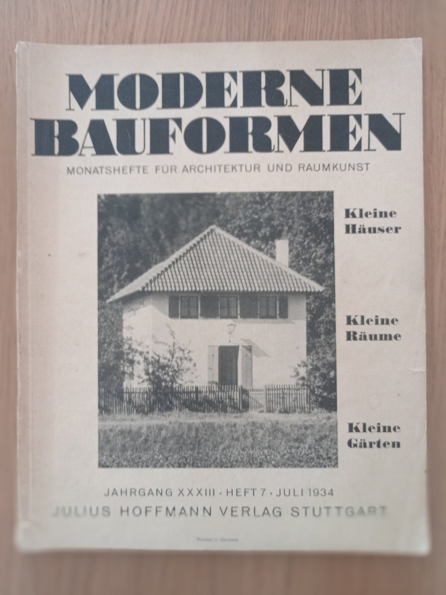 MODERNE BAUFORMEN MONATSHEFTE FUR ARCHITEKTUR UND RAUMKUNST - copertina