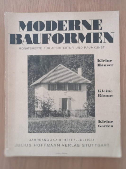 MODERNE BAUFORMEN MONATSHEFTE FUR ARCHITEKTUR UND RAUMKUNST - copertina