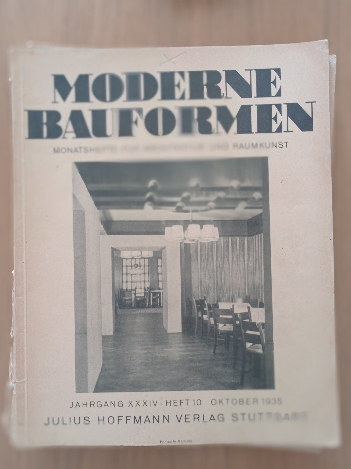 MODERNE BAUFORMEN MONATSHEFTE FUR ARCHITEKTUR UND RAUMKUNST - copertina