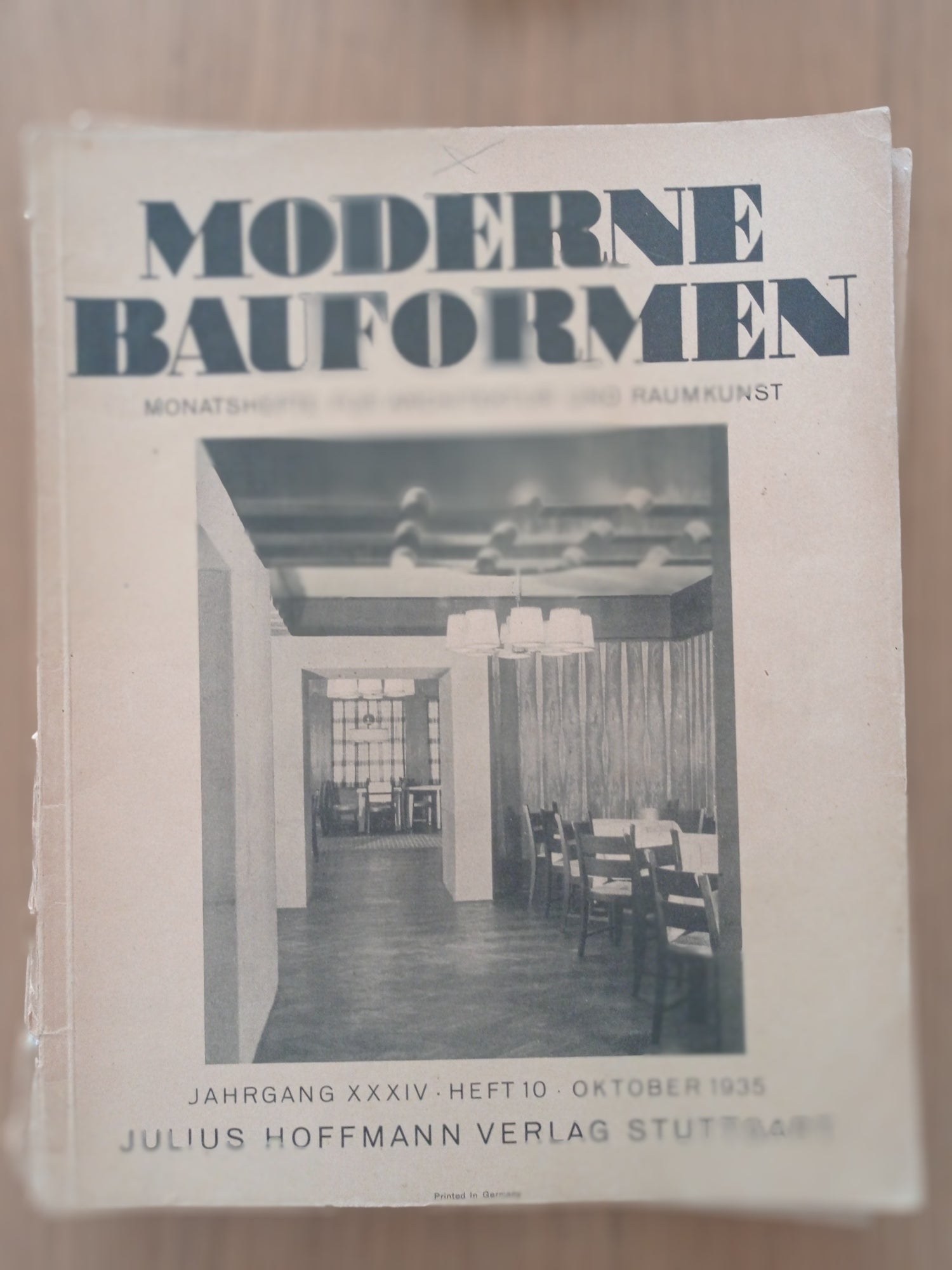MODERNE BAUFORMEN MONATSHEFTE FUR ARCHITEKTUR UND RAUMKUNST - copertina
