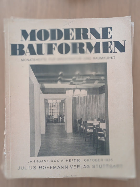 MODERNE BAUFORMEN MONATSHEFTE FUR ARCHITEKTUR UND RAUMKUNST - copertina