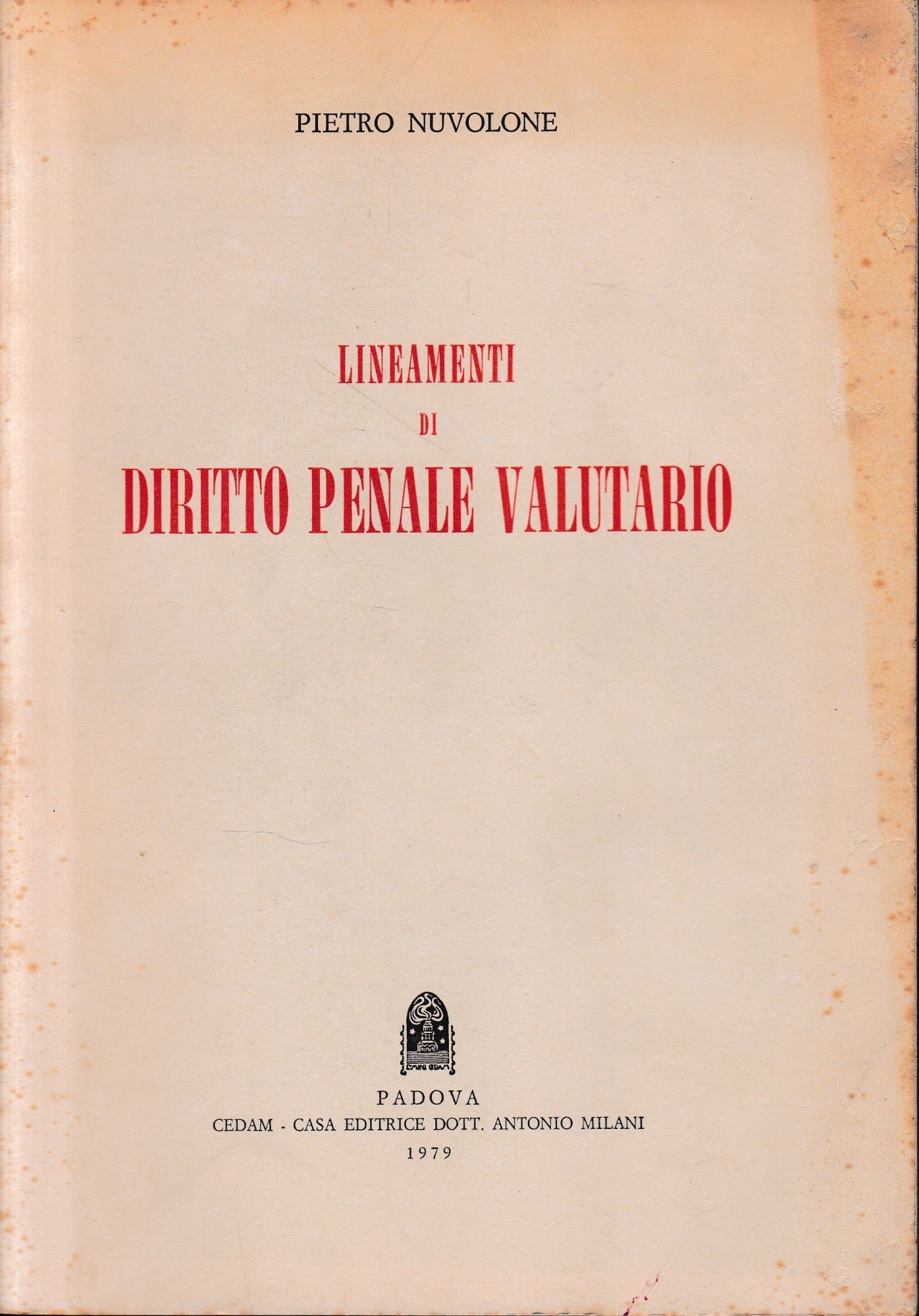 Lineamenti di diritto penale valutario - copertina