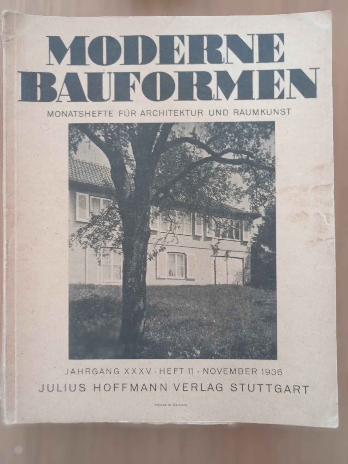 MODERNE BAUFORMEN MONATSHEFTE FUR ARCHITEKTUR UND RAUMKUNST - copertina