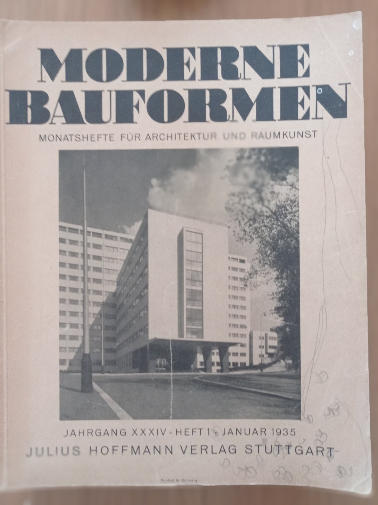 MODERNE BAUFORMEN MONATSHEFTE FUR ARCHITEKTUR UND RAUMKUNST - copertina