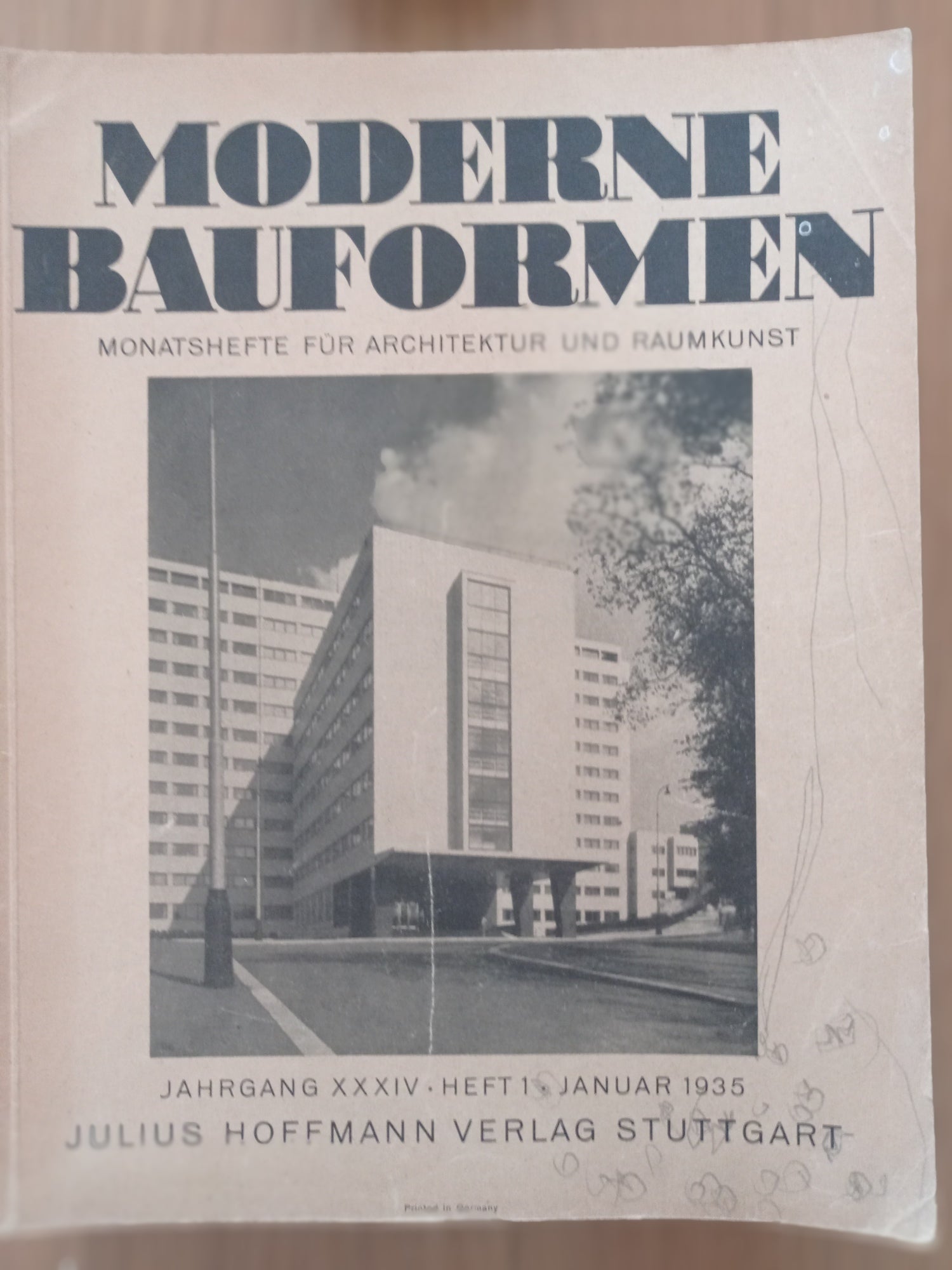 MODERNE BAUFORMEN MONATSHEFTE FUR ARCHITEKTUR UND RAUMKUNST - copertina