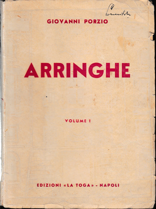 Arringhe (vol. 1°) - copertina