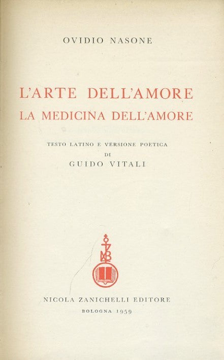 L'arte dell'amore. La medicina dell'amore - copertina