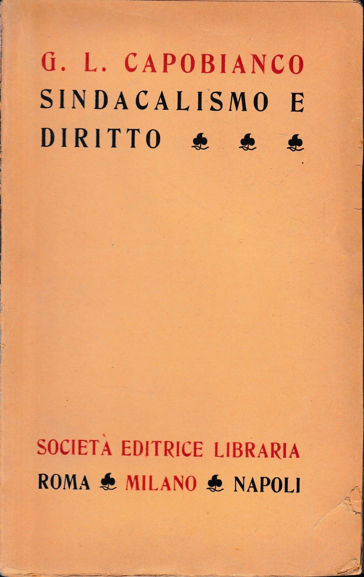 Sindacalismo e diritto - copertina