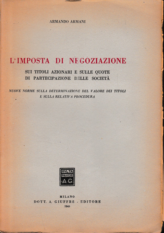 L'imposta di negoziazione, più fascicolo di aggiornamento - copertina