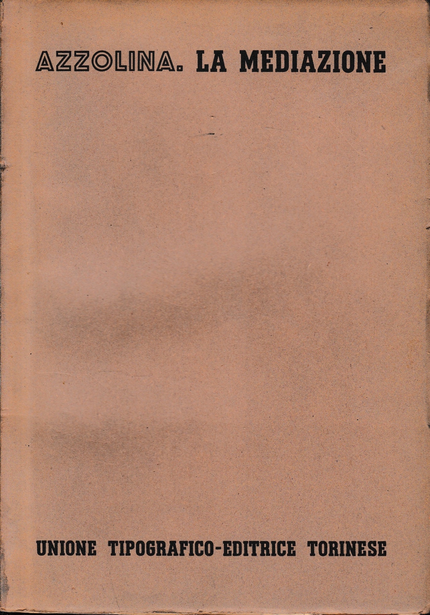 La mediazione vol. 8, tomo 2, fasc. 2. - copertina