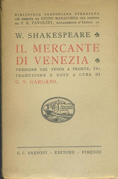 Il mercante di Venezia - copertina