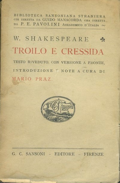 Troilo e Cressida - copertina