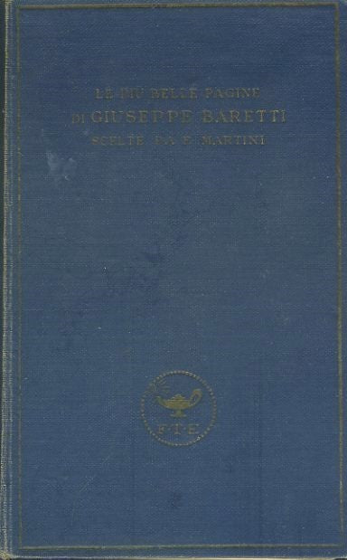 La più belle pagine di Giuseppe Baretti - copertina