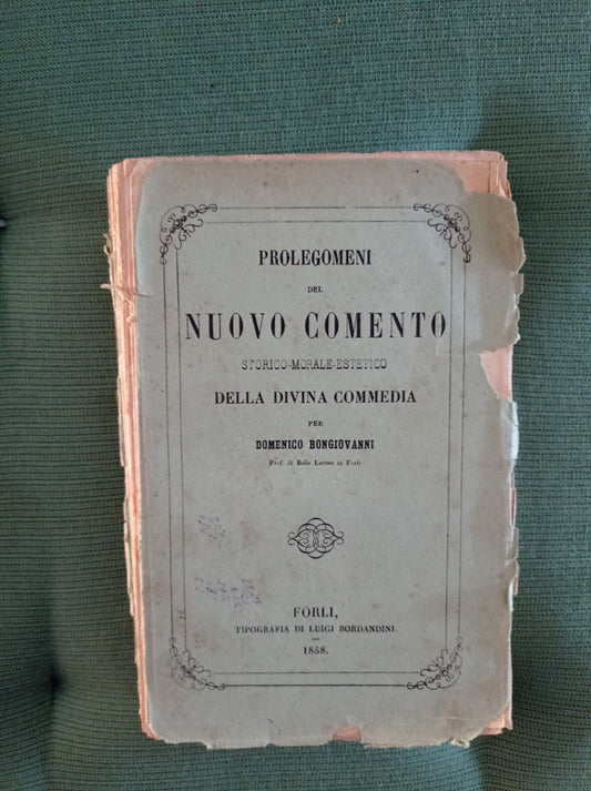 Prolegomeni del nuovo comento della Divina Commedia - copertina