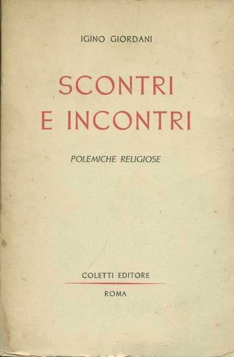 Scontri e incontri - copertina