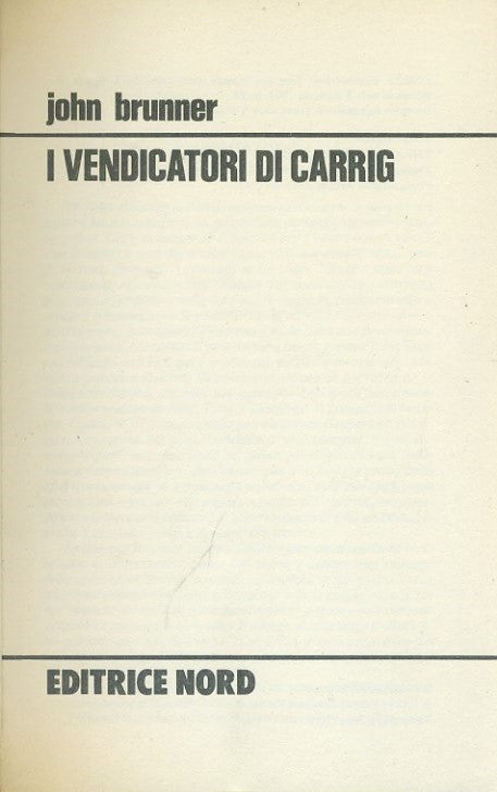I vendicatori di Carrig - copertina