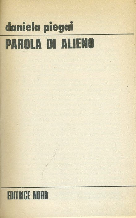 Parola di alieno - copertina