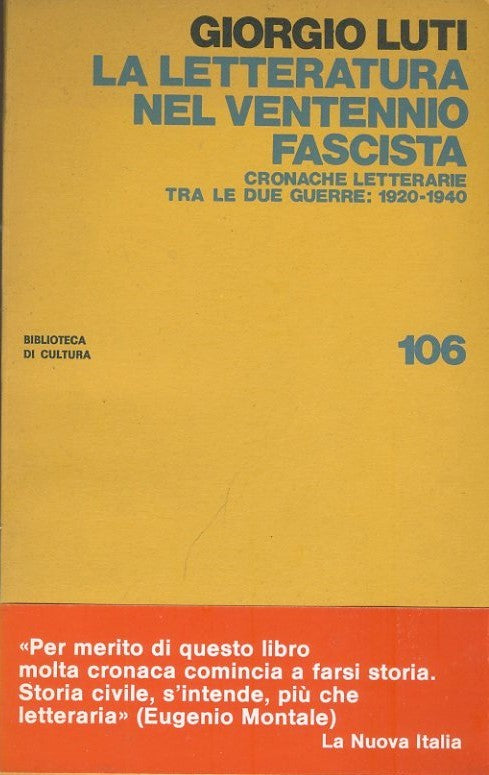 La letteratura nel ventennio fascista - copertina