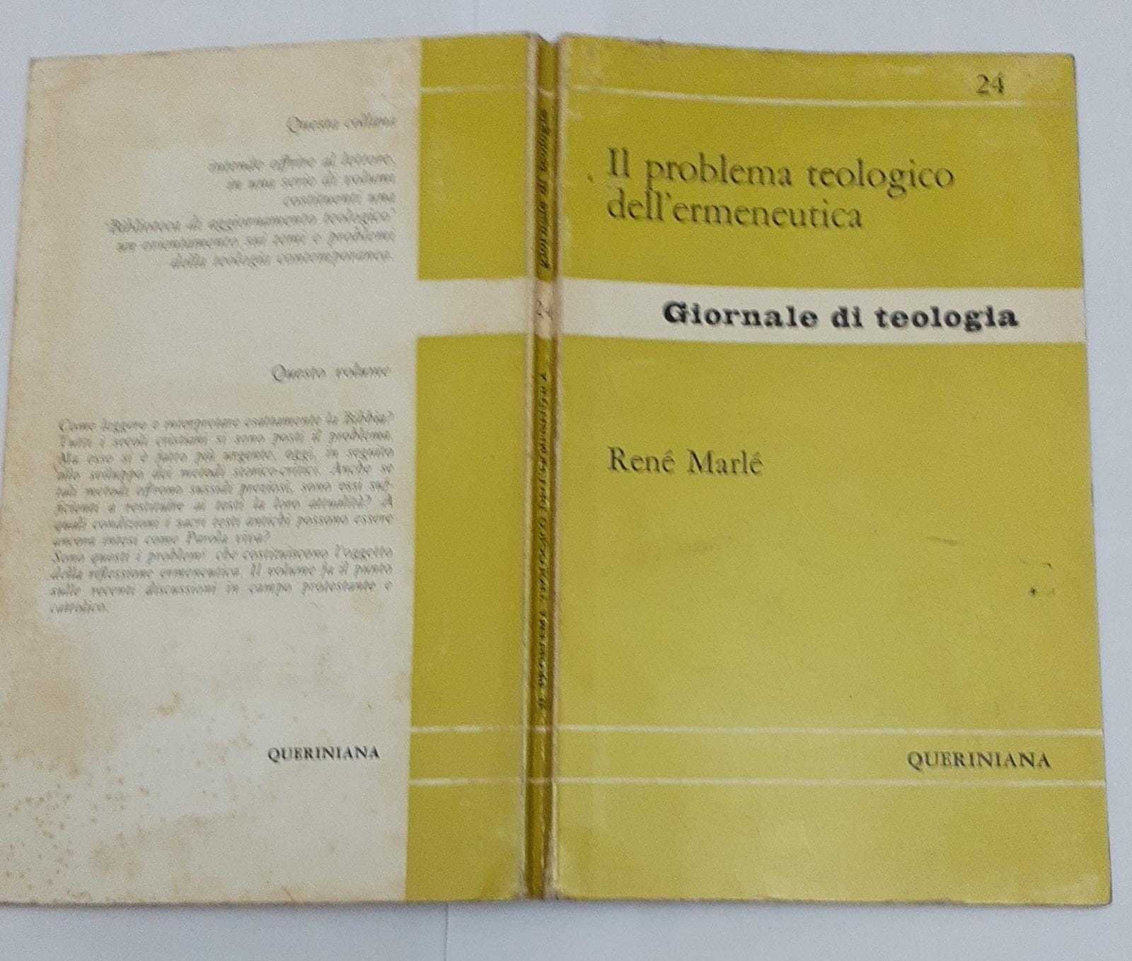 Il problema teologico dell'ermeneutica - copertina