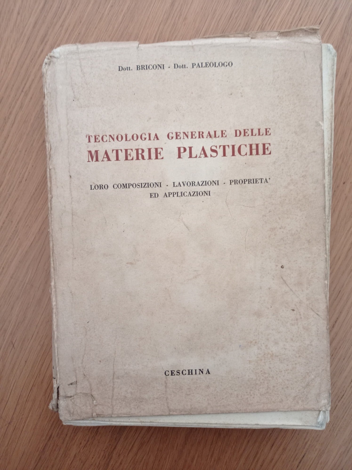 Tecnologia generale delle materie plastiche - copertina