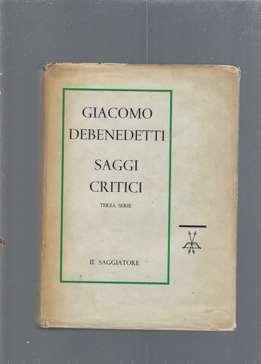 Saggi critici - copertina