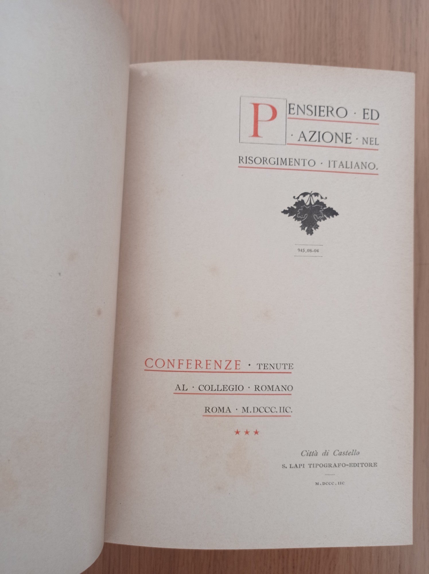 Pensiero ed azione nel Risorgimento italiano - copertina