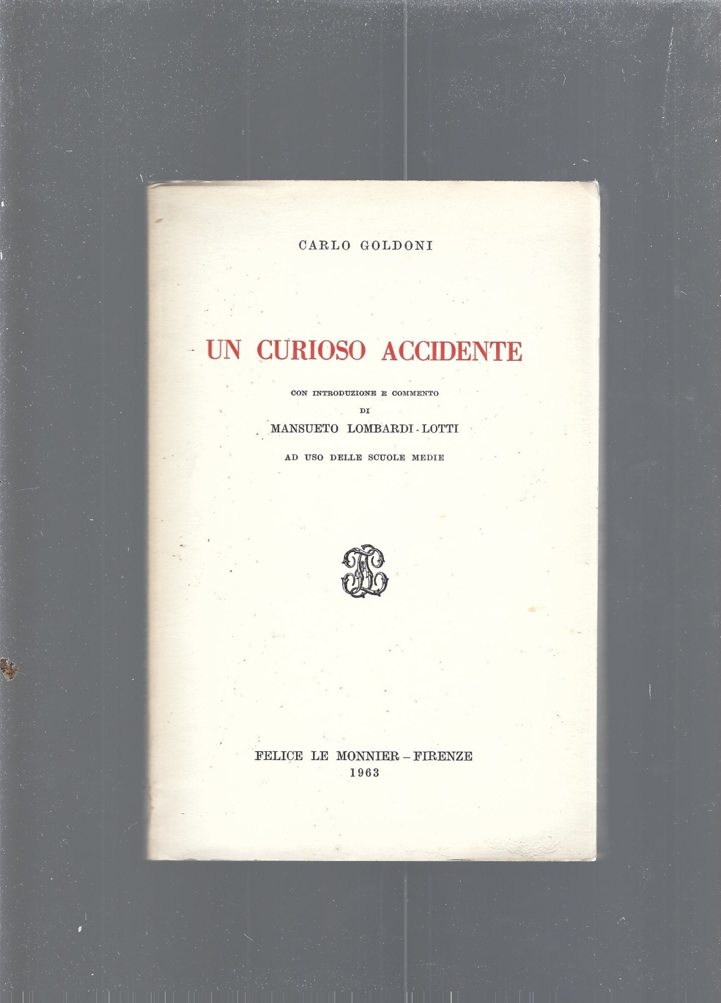 Un curioso accidente - copertina