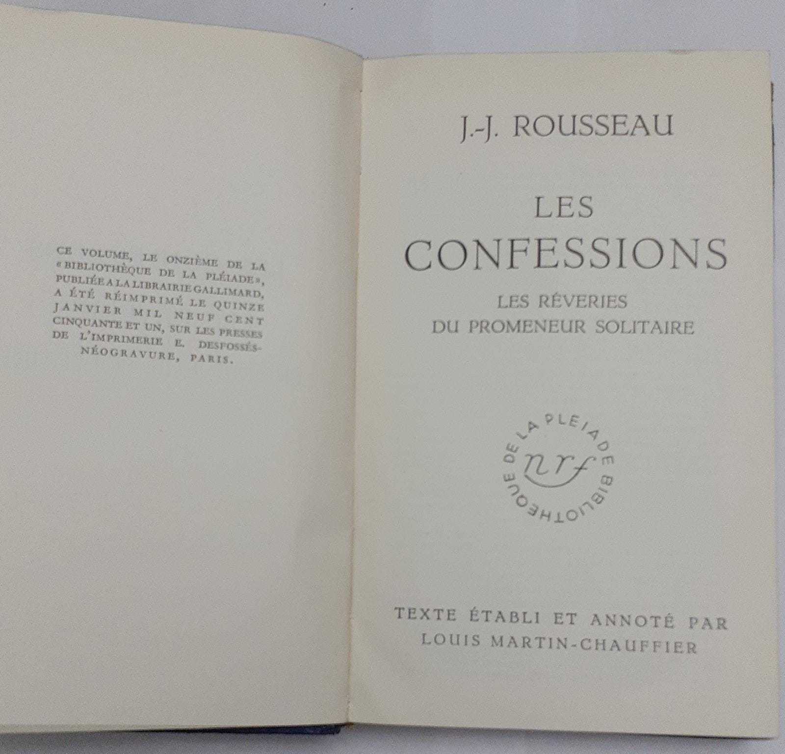 Les confessions. Les reveries du promeneur solitaire - copertina