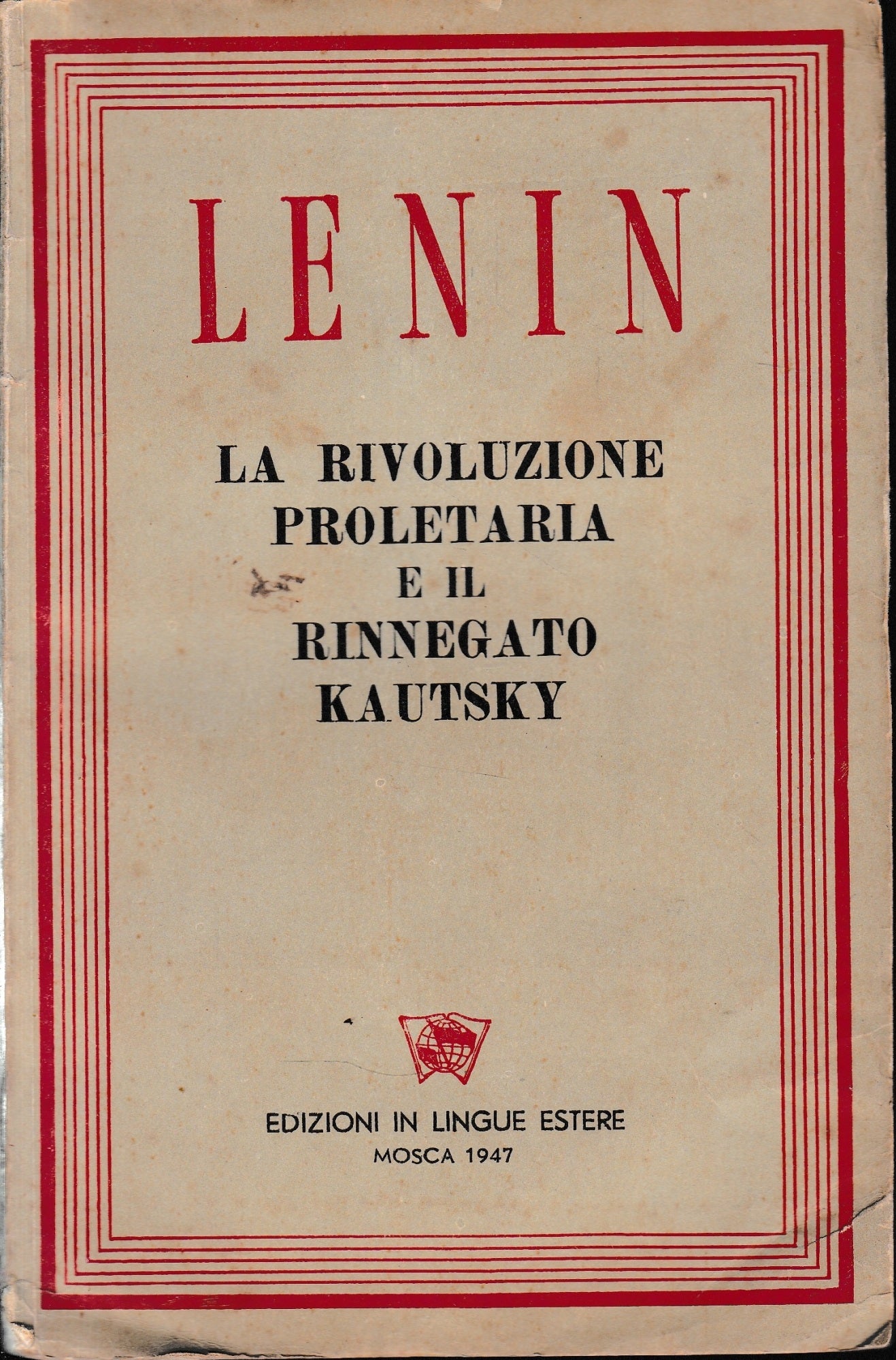 La rivoluzione proletaria e il rinnegato Kautsky - copertina