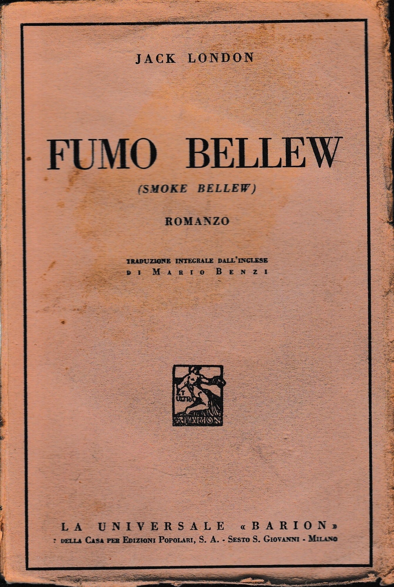Fumo Bellew (Smoke Bellew) - copertina
