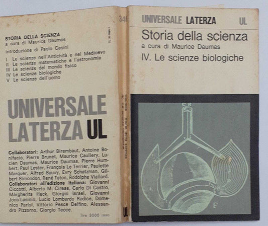 Storia della scienza.IV. Le scienze biologiche - copertina