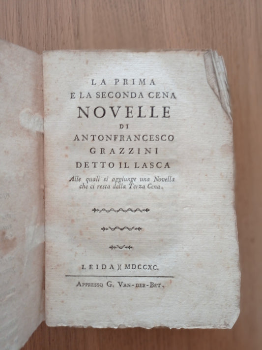 La prima e la seconda cena novelle - copertina