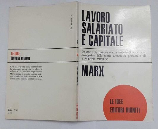 Lavoro salariato e capitale - copertina