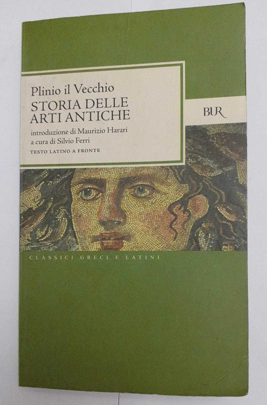 Storia delle arti antiche.  Testo latino a fronte - copertina