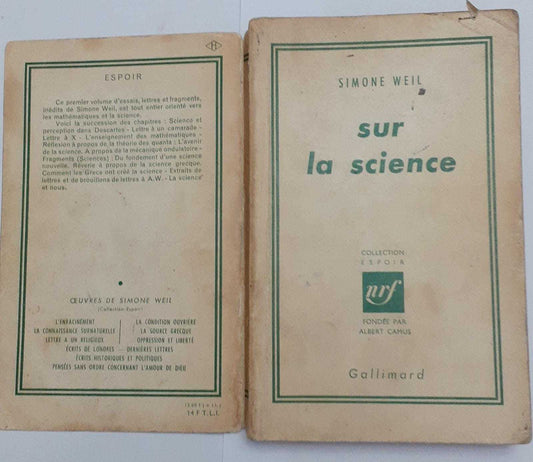 Sur la science - copertina