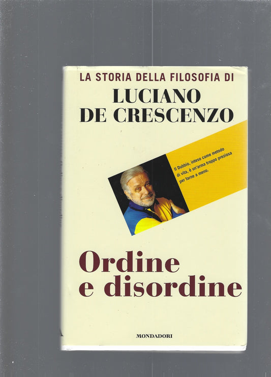 STORIA DELLA FILOSOFIA - ORDINE E DISORDINE - copertina