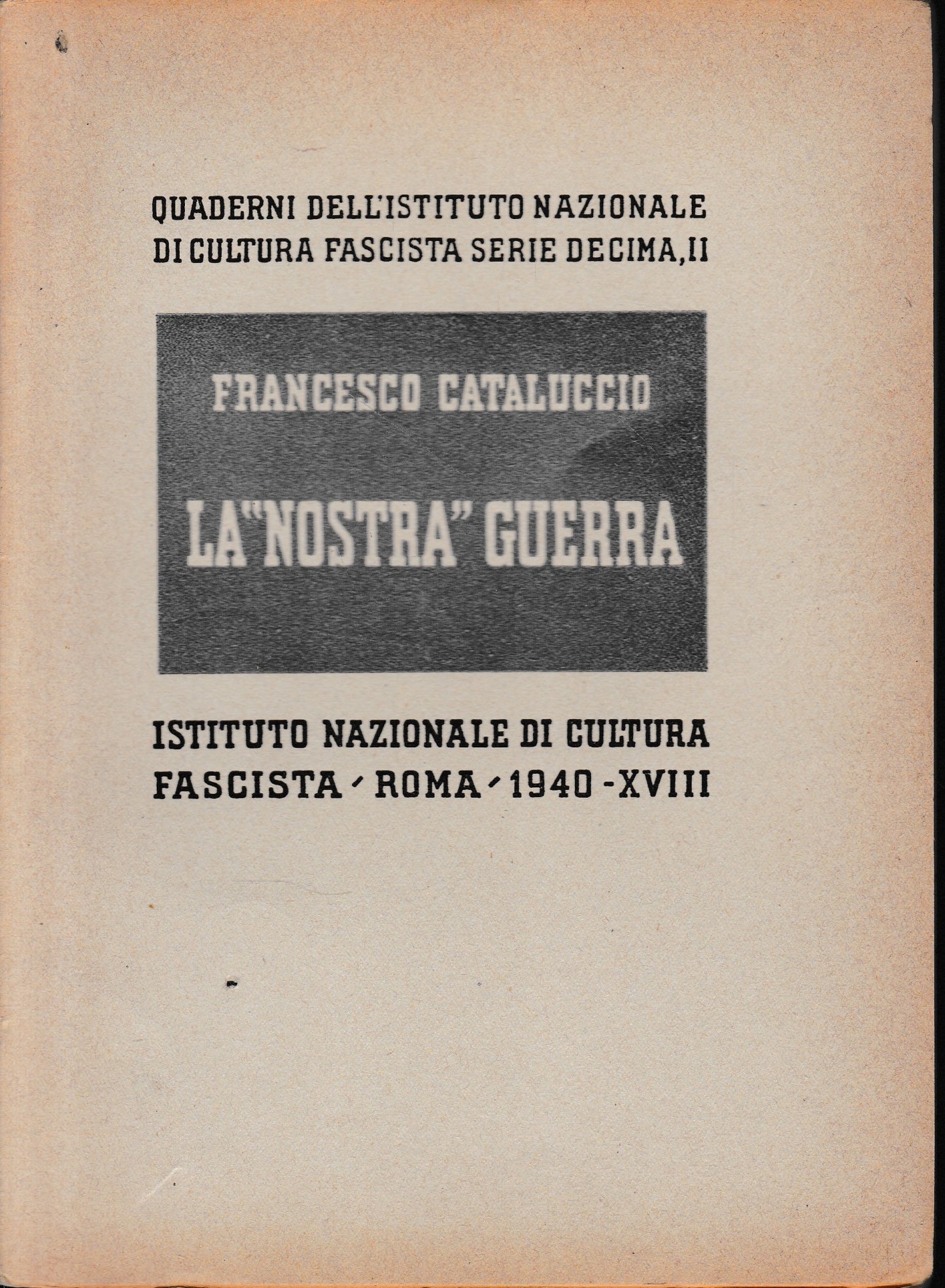 La "nostra" guerra - copertina