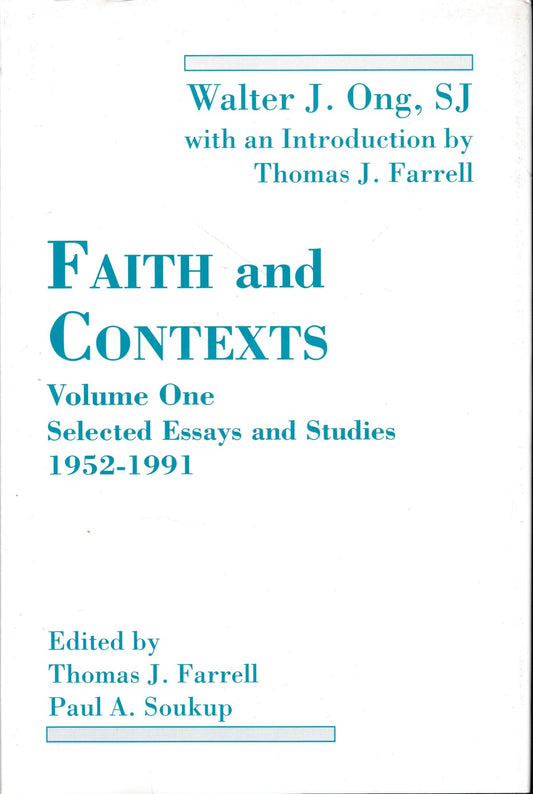 Faith and Contexts: Selected Essays and Studies, 1952-1991: vol. 1° - copertina