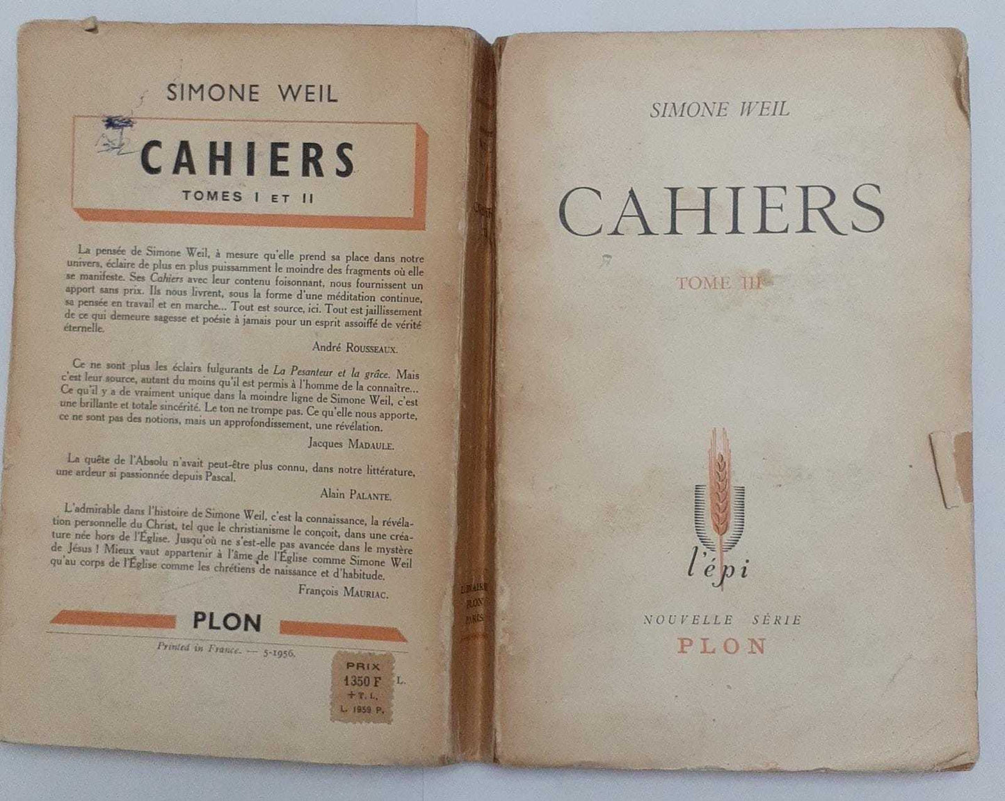 Cahiers. Tome III - copertina