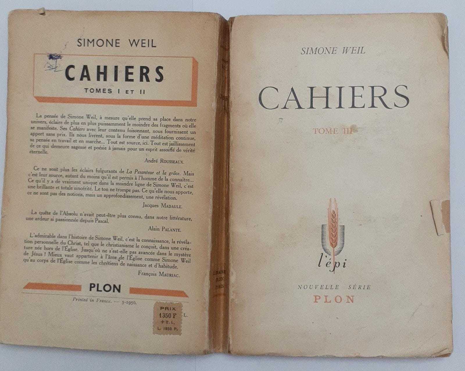 Cahiers. Tome III - copertina