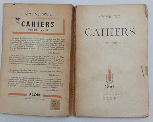 Cahiers. Tome III - copertina