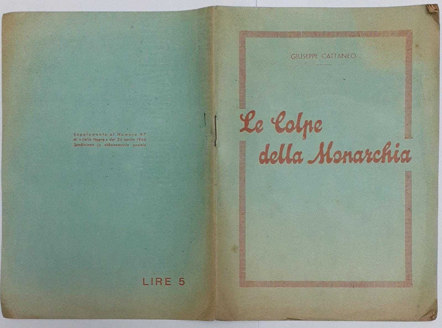 Le colpe della Monarchia - copertina