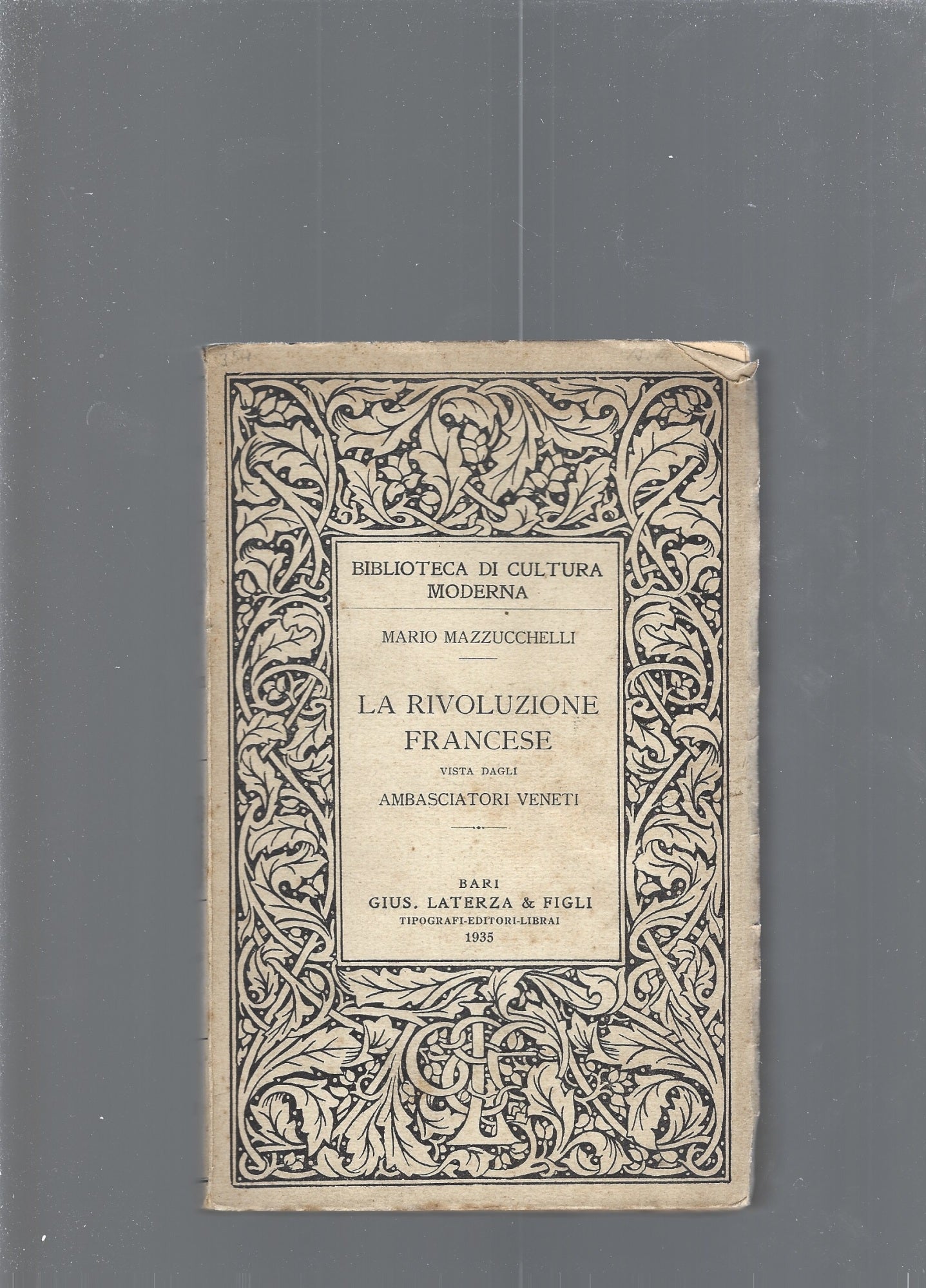 La rivoluzione francese vista dagli ambasciatori veneti - copertina