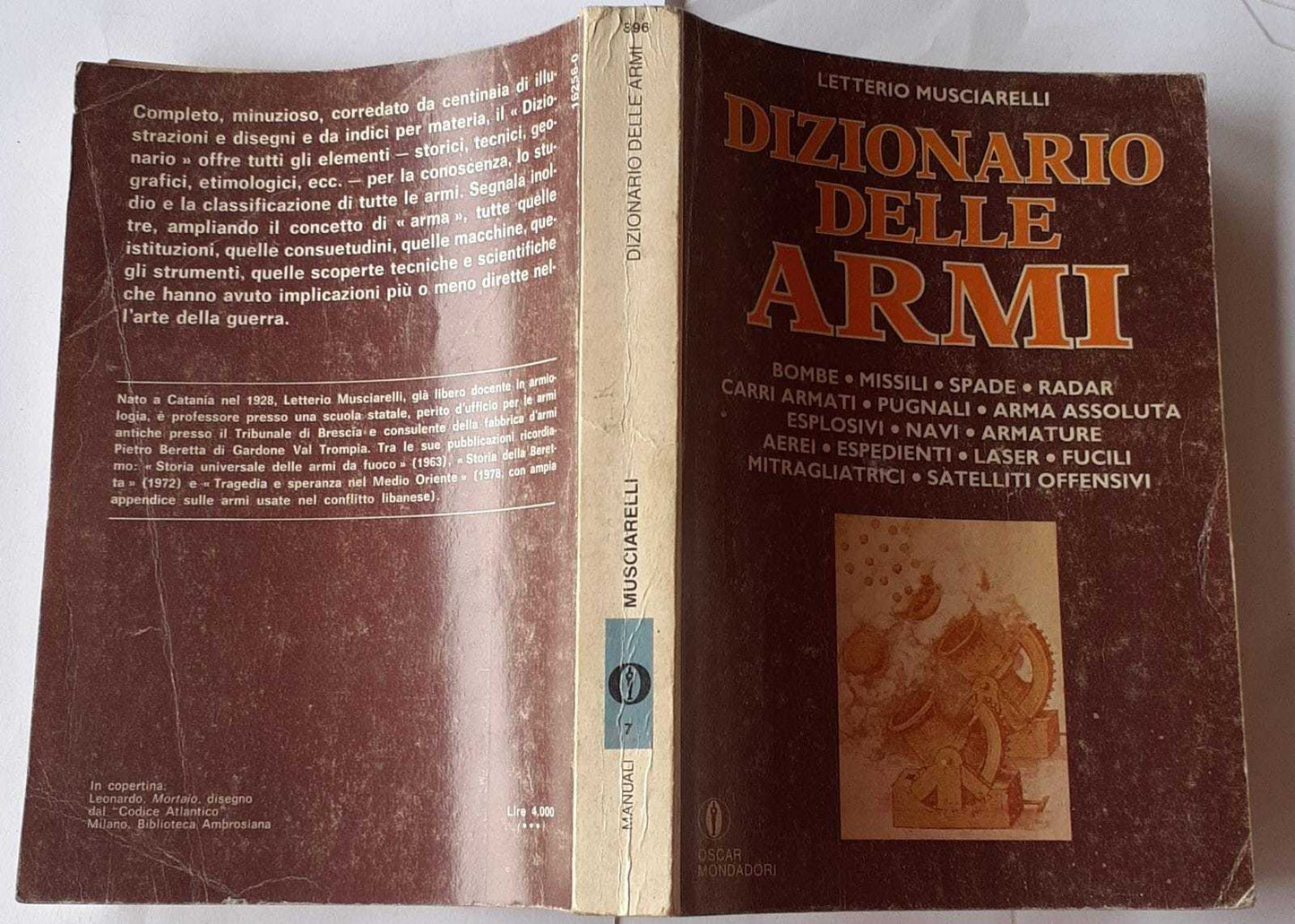 Dizionario delle armi - copertina