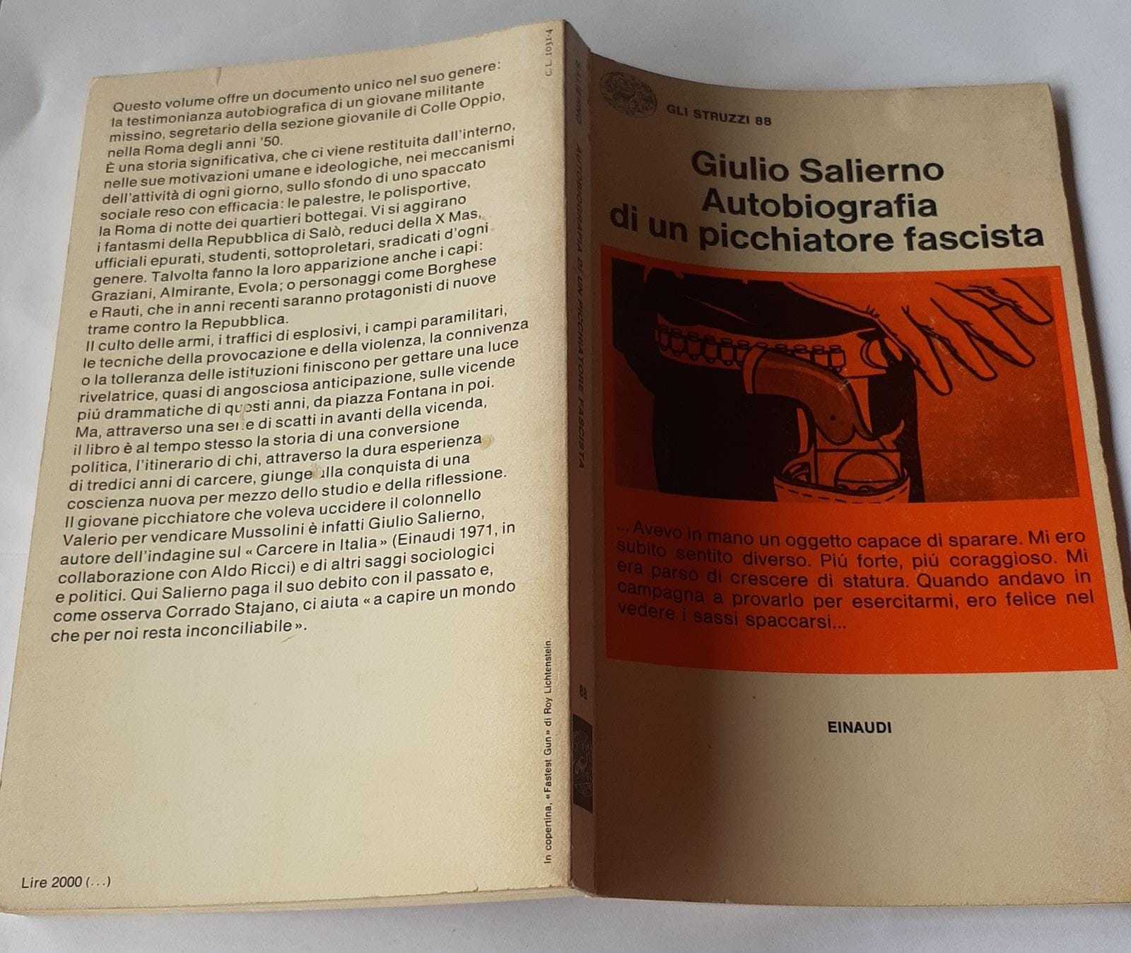 Autobiografia di un picchiatore fascista - copertina