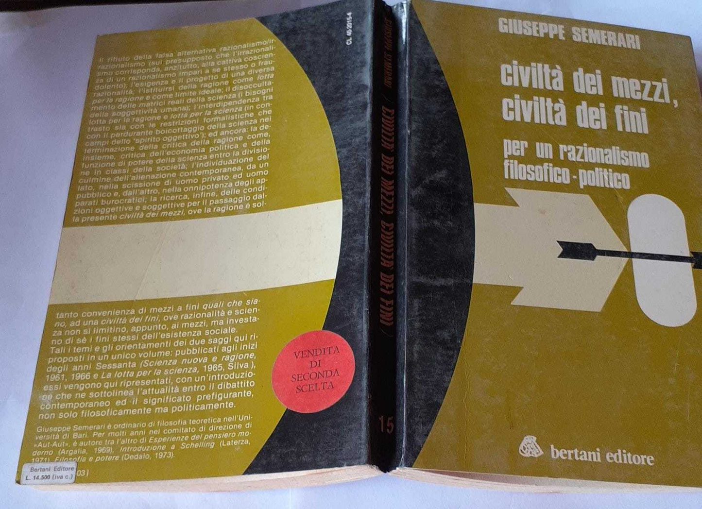 Civilta' dei mezzi, civilta' dei fini per un razionalismo filosifico-politico - copertina